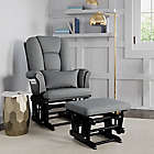 Alternate image 5 for Storkcraft&reg; Tuscany Glider and Ottoman in Black/Grey
