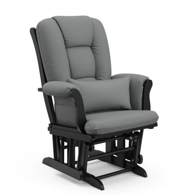 Storkcraft&reg; Tuscany Glider and Ottoman in Black/Grey. View a larger version of this product image.