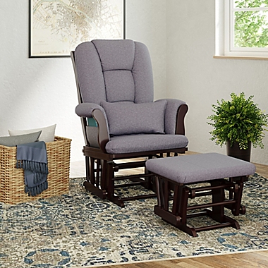 Storkcraft&reg; Tuscany Glider and Ottoman Set in Espresso/Grey. View a larger version of this product image.