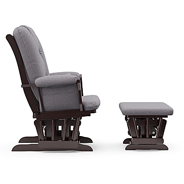 Storkcraft&reg; Tuscany Glider and Ottoman Set in Espresso/Grey. View a larger version of this product image.