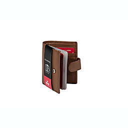 CHAMPS Tab Close Fold Over Leather Wallet with RFID Blocking
