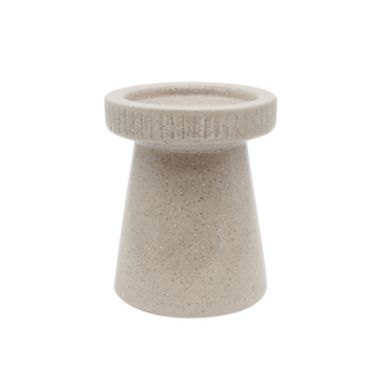 Bee & Willow&reg; Small Clay Pillar Candle Holder in White. View a larger version of this product image.