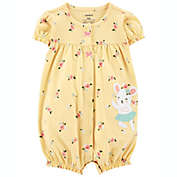 carter&#39;s&reg; Size 12M Floral Snap-Up Romper in Yellow