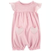 carter's&reg; Heart Snap-Up Romper in Pink