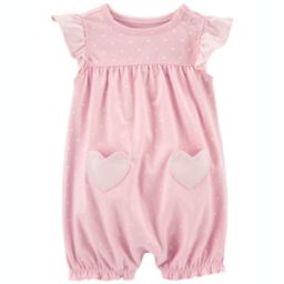 carter's® Heart Snap-Up Romper in Pink