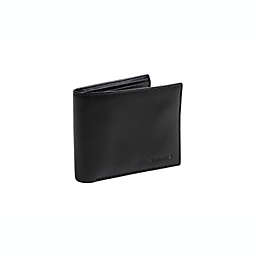 CHAMPS Multi-Card Multi-Wing Fold Over Leather ID Wallet with RFID Blocking in Black