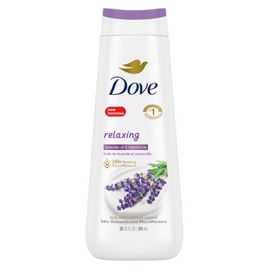 Dove&reg; 20 oz. Relaxing Lavender Oil &amp; Chamomile Nourishing Body Wash. View a larger version of this product image.
