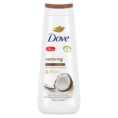 Dove 20&nbsp;oz. Purely Pampering Nourishing Body Wash in Coconut Milk with Cocoa Butter. View a larger version of this product image.