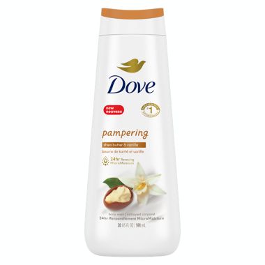 Dove 20 oz. Purely Pampering Body Wash in Shea Butter with Warm Vanilla. View a larger version of this product image.