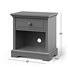 Alternate image 2 for Child Craft&reg; Universal Select 1-Drawer Nightstand in Cool Grey