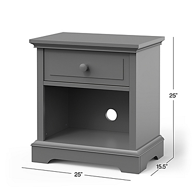 Child Craft&reg; Universal Select 1-Drawer Nightstand in Cool Grey. View a larger version of this product image.