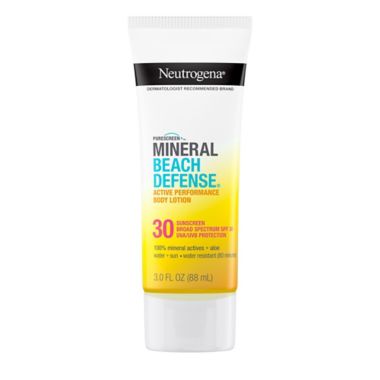 Neutrogena&reg; Beach Defense&trade; 3 oz. Mineral Sunscreen Lotion SPF 30. View a larger version of this product image.