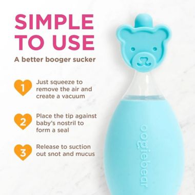 oogiebear&trade; The Bear Pair Bulb Aspirator and Booger Picker in Raspberry. View a larger version of this product image.