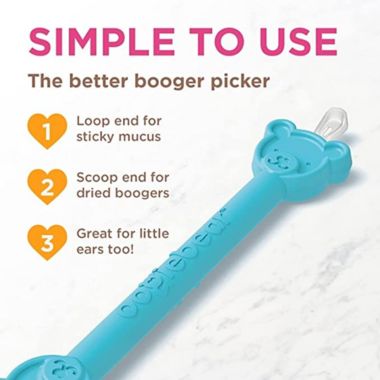 oogiebear&trade; The Bear Pair Bulb Aspirator and Booger Picker in Raspberry. View a larger version of this product image.