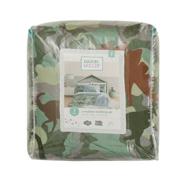 Mason and Mollie&reg; Dino Camo Bed in a Bag. View a larger version of this product image.