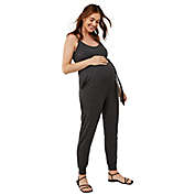 A Pea in the Pod&reg;Small Sleeveless Tie Waist Maternity Jumpsuit in Grey