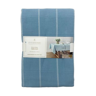 Everhome&trade; Easter Stella Stripe 60-Inch x 84-Inch Oblong Tablecloth in Light Blue. View a larger version of this product image.