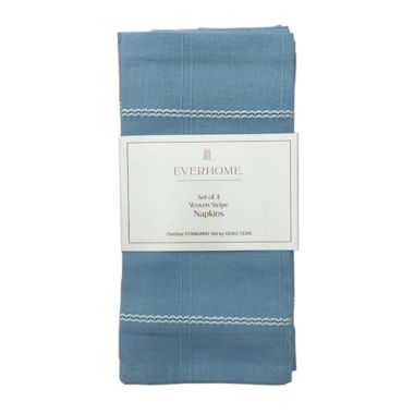 Everhome&trade; Stella Stripe Easter Napkins in Light Blue (Set of 4). View a larger version of this product image.
