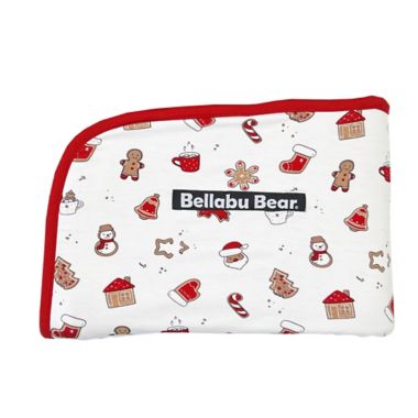 Bellabu Bear&reg; Christmas Cookies 2-Layer Reversible Bamboo Blanket in White. View a larger version of this product image.
