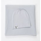 Alternate image 2 for Bellabu Bear Swaddle and Beanie Set in Cloud Grey