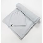 Alternate image 4 for Bellabu Bear Swaddle and Beanie Set in Cloud Grey