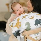 Alternate image 4 for Little Unicorn&reg; 4-Pack Cotton Muslin Squares in Dino Friends