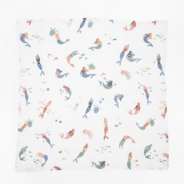 Little Unicorn&reg; 4-Pack Cotton Muslin Squares in Mermaids. View a larger version of this product image.