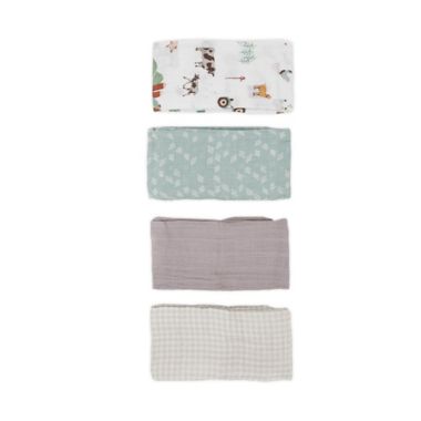 Little Unicorn&reg; 4-Pack Cotton Muslin Squares in Farmyard. View a larger version of this product image.