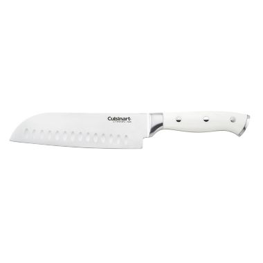 Cuisinart&reg; Classic&reg; Forged Triple Rivet 7-Inch Santoku Knife in White. View a larger version of this product image.