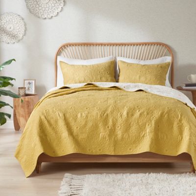 INK+IVY Kandula 3-Piece Reversible Full/Queen Coverlet Set in Yellow