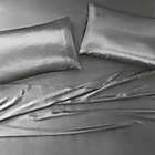 Alternate image 3 for Madison Park Essentials Satin 6-Piece Luxury Queen Sheet Set in Grey