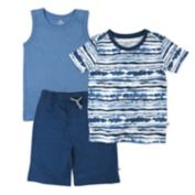 The Honest Company&reg; 3-Piece Organic Cotton Tee, Tank Top, and Shorts Set in Indigo