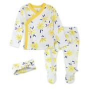 Honest&reg; 3-Piece Organic Cotton Top, Pant, and Headband Set in Daisy Yellow