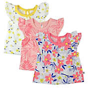 Honest&reg; Newborn 3-Pack Floral Short Sleeve Organic Cotton T-Shirts in Pink