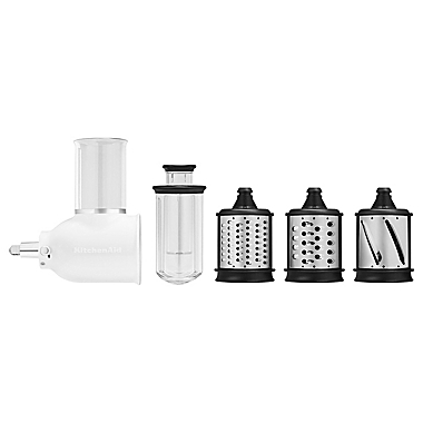 KitchenAid&reg; 5-Piece Fresh Prep Slicer/Shredder Attachment Set in White. View a larger version of this product image.