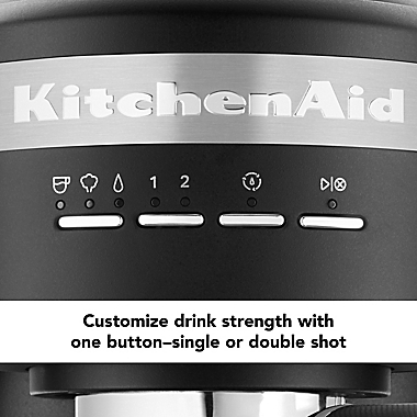 KitchenAid&reg; Semi-Automatic Espresso Machine in Matte Black. View a larger version of this product image.