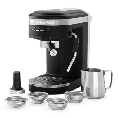 KitchenAid&reg; Semi-Automatic Espresso Machine in Matte Black. View a larger version of this product image.