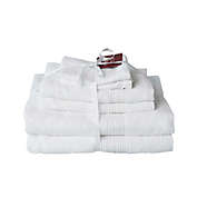 Braid Dobby Turkish Cotton 6-Piece Towel Set in White