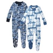 The Honest Company&reg; 2-Pack Tie Dye Organic Cotton Snug-Fit Footed Pajamas in Light Blue