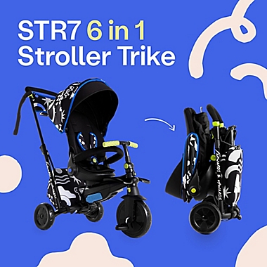 smarTrike&reg; Kelly Anna STR7 Explore Stroller Trike in Black/White. View a larger version of this product image.