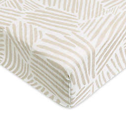 Babyletto® Organic Cotton Muslin Standard Crib Sheet in Oat Stripe