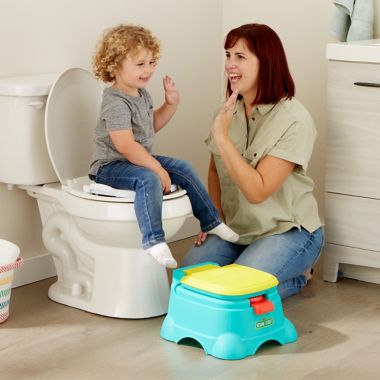 Sesame Street&reg; Elmo Hooray 3-in-1 Potty in Blue/Yellow. View a larger version of this product image.