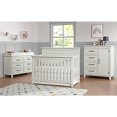 Soho Baby Ellison Changing Topper in Rustic White. View a larger version of this product image.