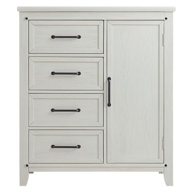 Soho Baby Ellison 4-Drawer Chifferobe in Rustic White. View a larger version of this product image.