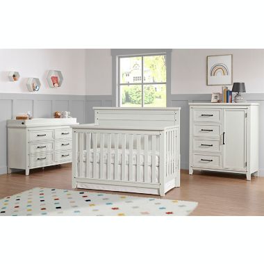 Soho Baby Ellison 4-Drawer Chifferobe in Rustic White. View a larger version of this product image.