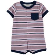 carter's&reg; Stripe Snap-Up Romper in Blue