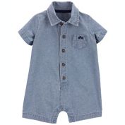 carter's&reg; Chambray Button-Up Romper in Blue