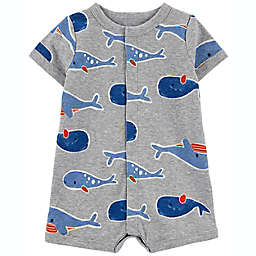 carter's® Whale Snap-Up Romper in Grey