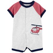 carter's&reg; Helicopter Snap-Up Romper in Grey