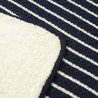 Alternate image 2 for ever &amp; ever&trade; Striped Cable Sherpa Back Blanket in Navy Peacoat